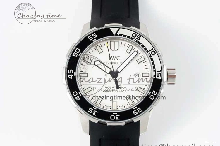 MIROTIME 0322 Premium Aquatimer Automatic SS RSF 1:1 Best Edition White Black Dial on Black Rubber Strap A 7067